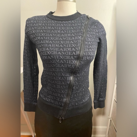 Armani Side Zipper All Over Logo Shirt/Jacket - Picture 4 of 13